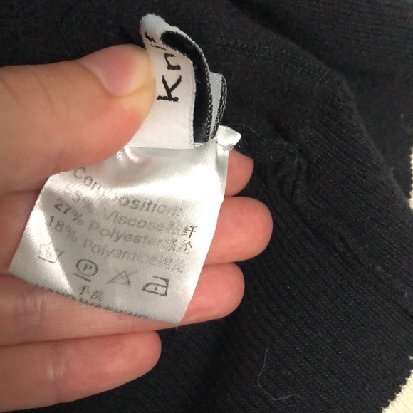 Knit mix contrast trim button front cardigan - Picture 6 of 10